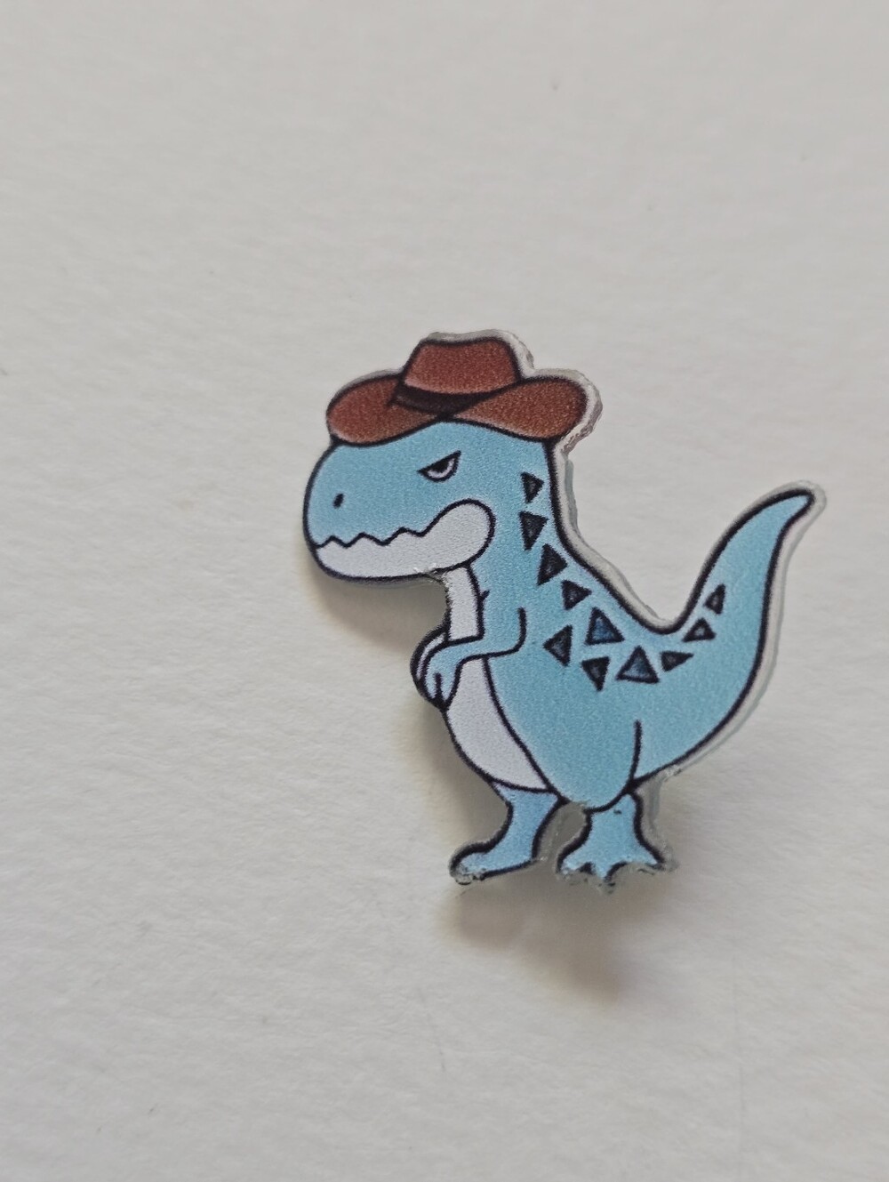 Blue Cowboy Dino Pin